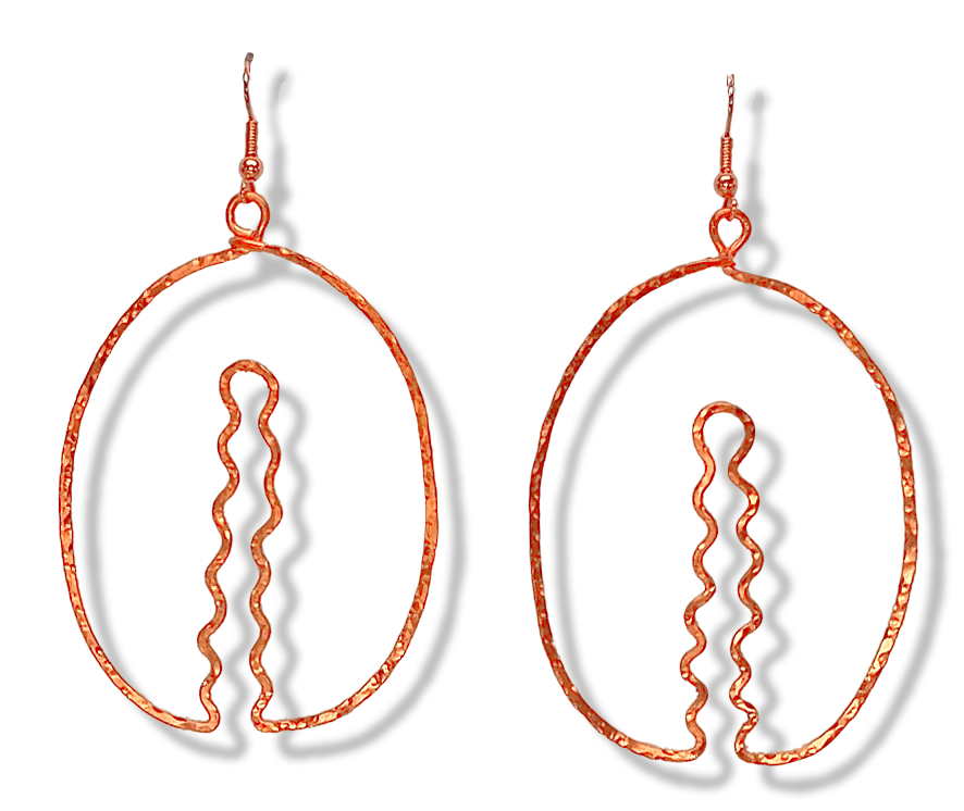 Cowri Earring - Copper