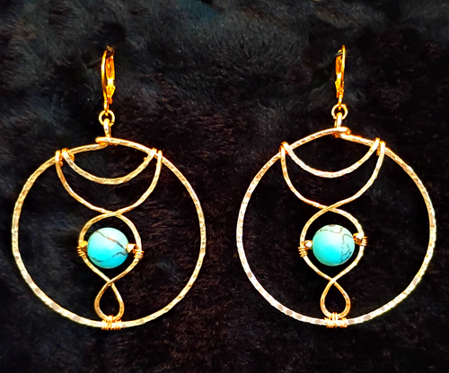Cosmic Earrings - Blue Turquoise