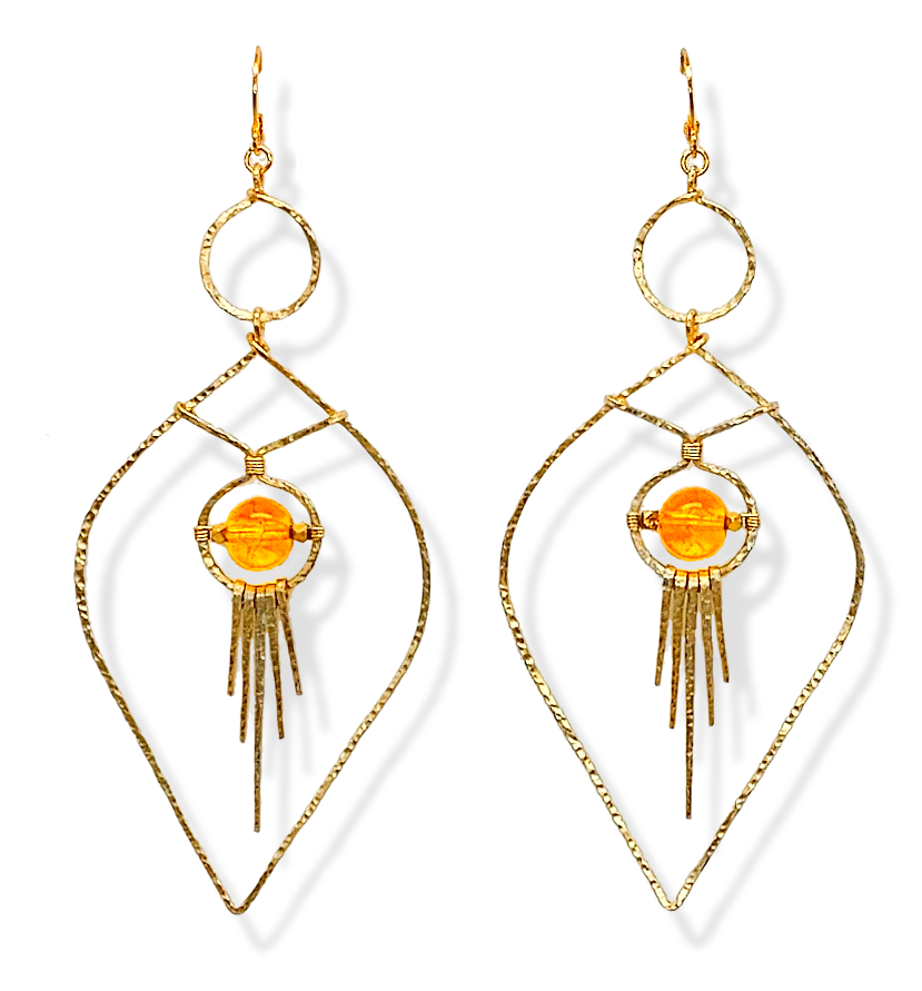 Shaka Earrings -copper -Sunstone
