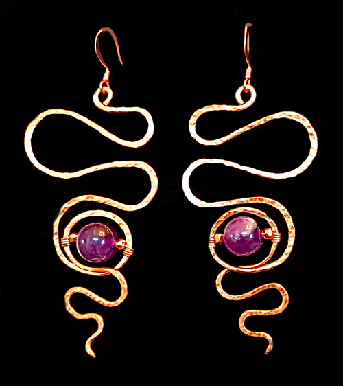 Kundalini Earrings - Amethyst